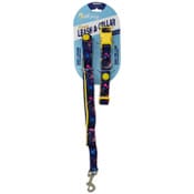 Wholesale - DOG COLLAR & LEASH SET NEON DOODLES MULTICOLOR, UPC: 191205586472